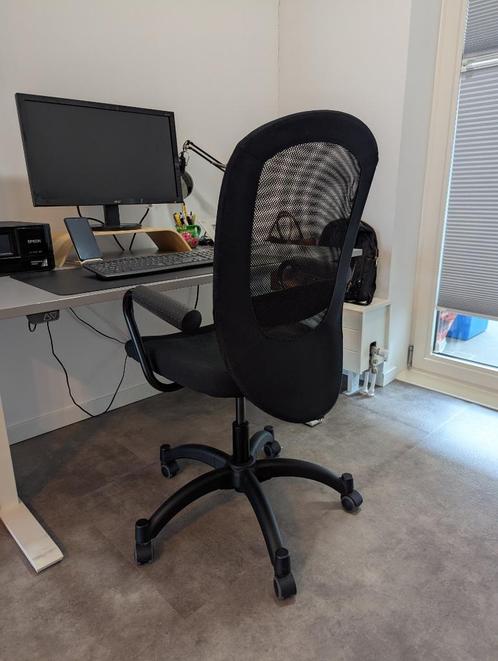 FLINTAN Bureaustoel met armleuningen, Huis en Inrichting, Bureaustoelen, Gebruikt, Bureaustoel, Zwart, Ergonomisch, Ophalen