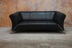 ZGANieuw! zwarte leren Rolf Benz 322 design bank