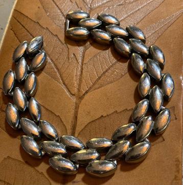 Vintage zilverkleurig stalen schakels armband ixxi designers beschikbaar voor biedingen