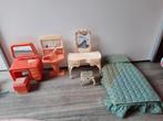 Sindy (soort Barbie) vintage slaapkamer en kap/wastafel uit, Ophalen of Verzenden, Gebruikt, Toebehoren