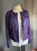 Claudia Strater 40 Paars leder jasje Jack leer jacket, Ophalen of Verzenden, Zo goed als nieuw, Maat 38/40 (M), Paars