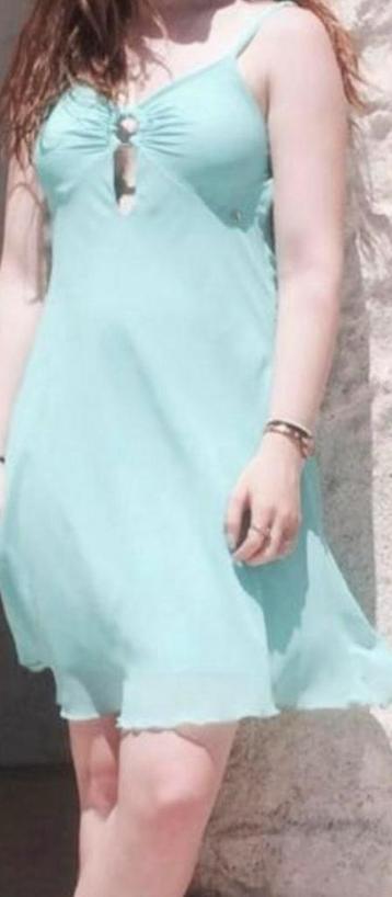 Rinascimento turkooieblauw zomerjurkje maat S beschikbaar voor biedingen