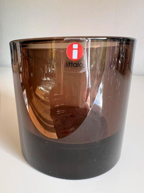 Iittala Kivi Glas Kandelaar Sand Hiekka 80 mm, Huis en Inrichting, Woonaccessoires | Kandelaars en Kaarsen, Zo goed als nieuw