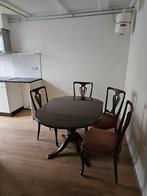 Antieke eikenhouten eetkamerset, Huis en Inrichting, Tafels | Eettafels, Gebruikt, 100 tot 150 cm, Eikenhout, 50 tot 100 cm