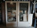 Terrasdeuren, Dubbel openslaande deuren, Hardhout,, 80 tot 100 cm, Ophalen of Verzenden, 200 tot 215 cm, Glas