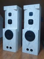 Vintage Marmer Look Speakers - Set, Audio, Tv en Foto, Luidsprekers, Gebruikt, 120 watt of meer, Front, Rear of Stereo speakers