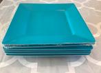 Turquoise Melamine Borden - 6 Stuks, Huis en Inrichting, Keuken | Servies, Overige materialen, Ophalen of Verzenden, Zo goed als nieuw