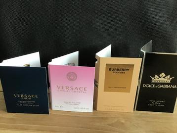 Versace, Burberry, Dolce & Gabbana, parfumproefjes, € 1,50  beschikbaar voor biedingen
