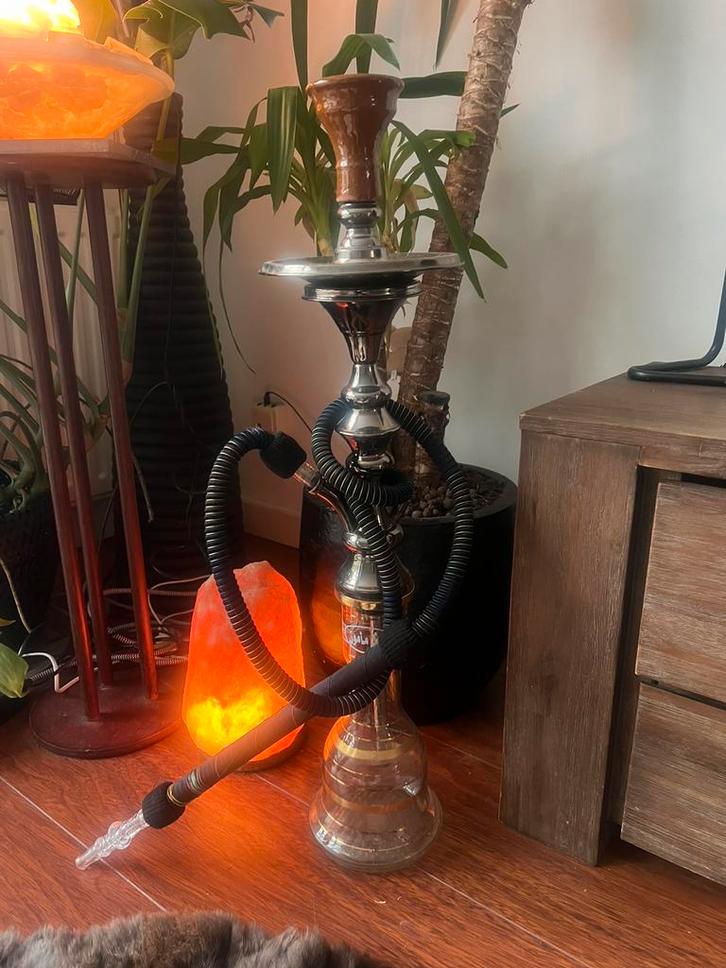 Prachtige  Khalil Mamoon shisha/ waterpijp, Verzamelen, Rookartikelen, Aanstekers en Luciferdoosjes, Zo goed als nieuw, (Water)pijp