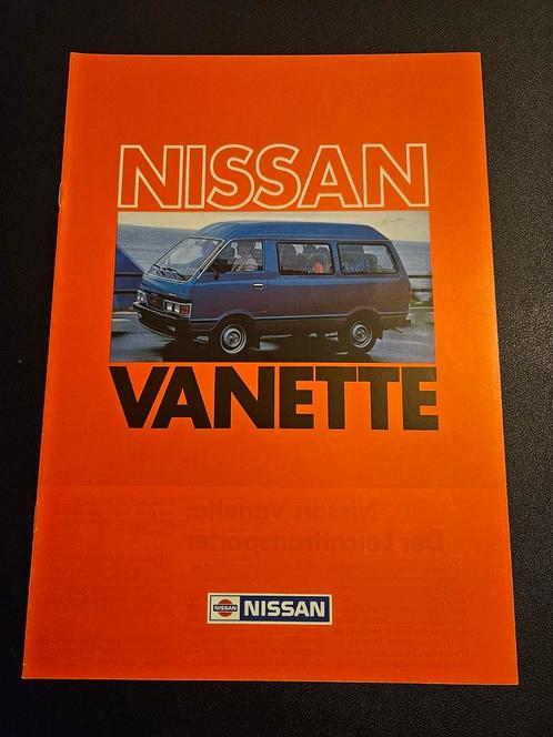 Brochure Nissan Vanette 1985, Boeken, Auto's | Folders en Tijdschriften, Zo goed als nieuw, Nissan, Ophalen of Verzenden