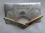 BOORDKLEM KRAAGKLEM STREPEN HALF GOUD HALF ZILVERKLEURIG, Ophalen