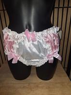Roze nieuwe sexy Sissy-slip met strikjes maat L/XL, Verzenden, Roze, Slip