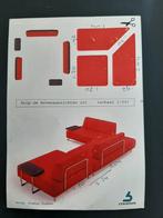Grijze loungebank Continents design Stephan Bleeker Sur&Plus, Huis en Inrichting, Ophalen, Gebruikt, Hoekbank, Stof