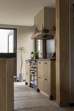 Keuken EIKENHOUT OP MAAT, Bruin, Overige typen, Ophalen of Verzenden, Met kookeiland