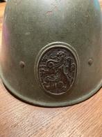 Nederlandse helm M33 met identificatieplaatje, Verzamelen, Militaria | Tweede Wereldoorlog, Ophalen of Verzenden, Landmacht, Nederland