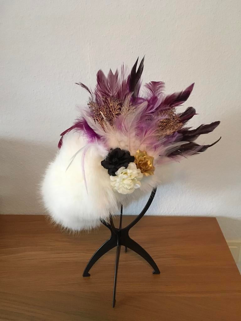 Witte bontmuts band met versiering, Ophalen of Verzenden, Nieuw, Carnaval