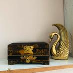 Vintage Chinese houten lak sieradendoosje, Antiek en Kunst, Verzenden
