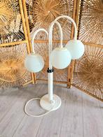 YV6277: Vintage 70s Mid Century Waterfall Lamp -Tafellampen, Ophalen of Verzenden, Gebruikt, Glas, 75 cm of meer
