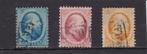 28.  1864  Koning Willem III,  nrs.  4 - 6 ,  gebruikt., Postzegels en Munten, Postzegels | Nederland, Verzenden, T/m 1940, Gestempeld