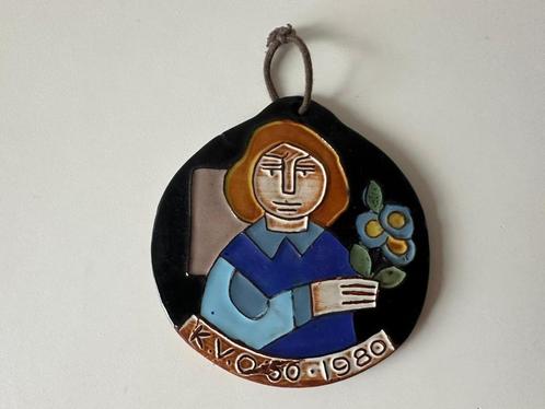 Schattig keramiek tegeltje Henk Potters keramiek, Antiek en Kunst, Antiek | Keramiek en Aardewerk, Ophalen of Verzenden