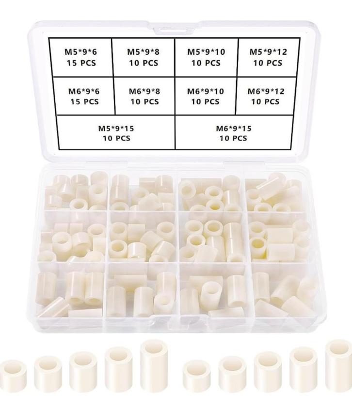 YIXISI 110 stuks ABS ronde afstandhouders assortimentset, Hobby en Vrije tijd, Elektronica-componenten, Nieuw, Ophalen of Verzenden