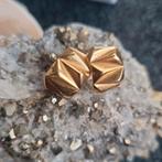 Ti Sento vergulde zilveren creolen - grafisch design, Ophalen of Verzenden, Gebruikt, Zilver, Verguld