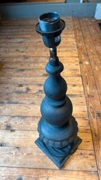 Antracietkleurige houten lampenvoeten, Huis en Inrichting, Lampen | Tafellampen, Ophalen, Gebruikt, 50 tot 75 cm, Landelijk