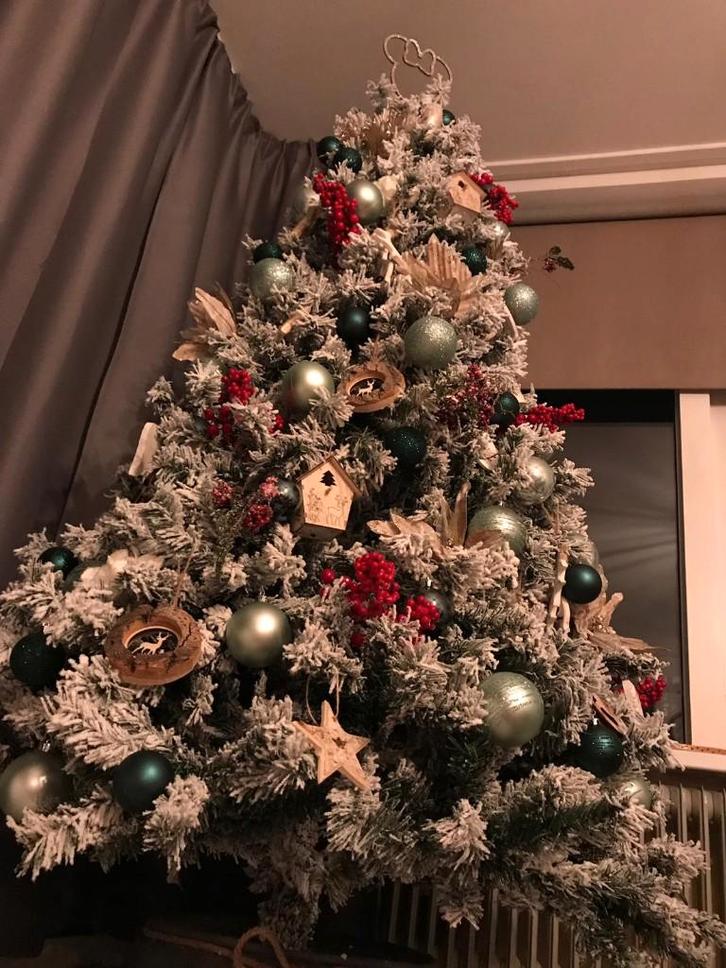 Besneeuwde Kunst kerstboom (210 cm) – Lamesa Sneeuw, Diversen, Kerst, Zo goed als nieuw, Ophalen