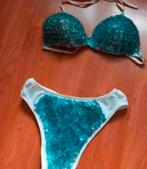 Ibiza style bikini met pailletten mt36 2xgedragen ehv mierlo, Ophalen of Verzenden, Zo goed als nieuw, Wit, Bikini