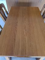 Licht Eiken eettafel uitschuifbaar met 4 stoelen e, Huis en Inrichting, Tafels | Eettafels, Ophalen, Gebruikt, 100 tot 150 cm