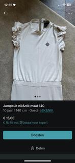 Jumpsuit nik&nik maat 140, Nik&nik, Beige, Ophalen of Verzenden, Zo goed als nieuw