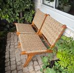 2 intratuin relaxstoelen Vasto naturel, Ophalen, Zo goed als nieuw, Kunststof, Stapelbaar