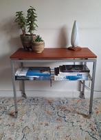 Vintage tafel bijzettafel trolley tv audio verrijdbaar retro, Ophalen, Gebruikt, 50 tot 100 cm, 25 tot 50 cm