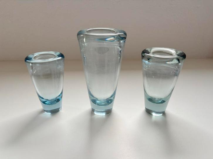 Holmegaard vazen. (3 stuks), Antiek en Kunst, Antiek | Glas en Kristal, Ophalen of Verzenden