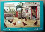 Happy Hens - HOP Puzzel - 1000 st, Ophalen of Verzenden, 500 t/m 1500 stukjes, Zo goed als nieuw, Legpuzzel