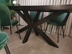 Mangohouten eettafel 180x100 nu 100 ipv 150, Huis en Inrichting, Tafels | Eettafels, Ophalen, Zo goed als nieuw, Vijf personen of meer
