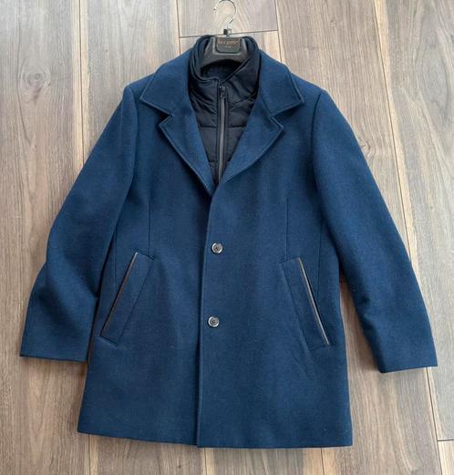 Halflange jas van Suitable, blauw maat 50, Kleding | Heren, Jassen | Winter, Zo goed als nieuw, Maat 48/50 (M), Blauw, Verzenden