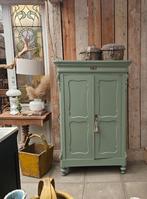 Te koop: Groene Biedermeier Kast – Landelijk, Sierlijk & Vo, Kast, 105 cm of meer, Zo goed als nieuw, 3812 al