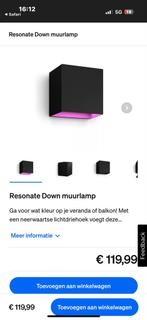 Nieuwe Philips Hue Resonate Downlight, Kunststof, Minder dan 50 watt, Wandlamp, Nieuw