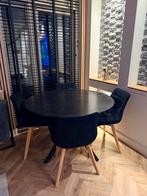 Eettafel rond met 4 stoelen, Ophalen, Gebruikt, Rond, 100 tot 150 cm