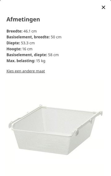 2x Ikea Komplement manden voor PAX kast - afbeelding 6