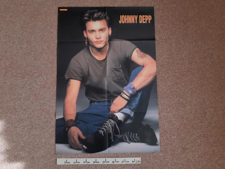 Poster Johnny Depp Popcorn Roxette A1 54x80 cm, Verzamelen, Posters, Zo goed als nieuw, Film en Tv, A1 t/m A3, Rechthoekig Staand