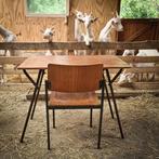 Retro vintage examen klaptafels, horeca terrastafels., Gebruikt