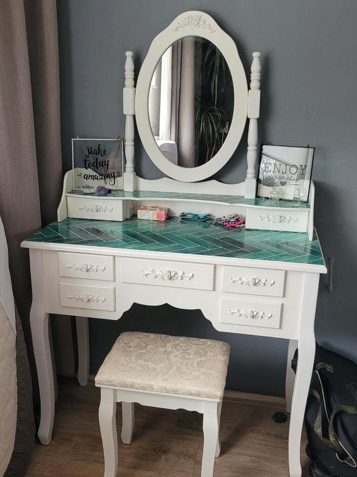 Mooie kaptafel, Huis en Inrichting, Tafels | Kaptafels, Gebruikt, 150 tot 200 cm, 50 tot 100 cm, Hout, Ophalen