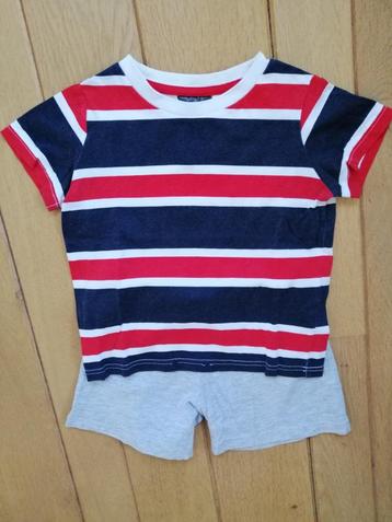 H&M pyjama shortama rood wit blauw streep blauw maat 92 beschikbaar voor biedingen