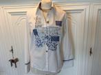 Aparte witte blouse/mt.44/l.mouw/100%katoen/model overhemd, Wit, Maat 42/44 (L), Ophalen of Verzenden, Zo goed als nieuw