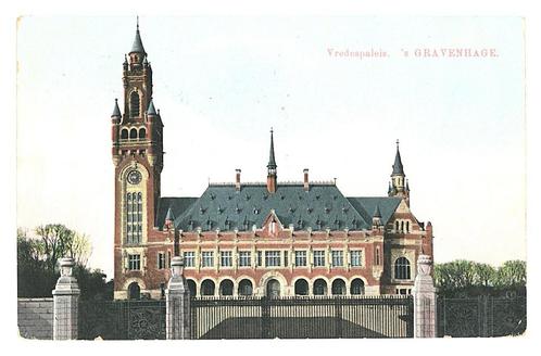 901711	s Gravenhage	vredespaleis	1913	Gelopen met postzegel, Verzamelen, Ansichtkaarten | Nederland, Gelopen, Zuid-Holland, Voor 1920