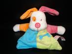 TIAMO HOND KNUFFELDOEKJE VELOURS WIT MET HALF BLAUW/GROEN LI, Kinderen en Baby's, Speelgoed | Knuffels en Pluche, Verzenden, Zo goed als nieuw