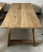 Stoere landelijke eettafel A poot 200x90, Ophalen, 200 cm of meer, 50 tot 100 cm, Zo goed als nieuw