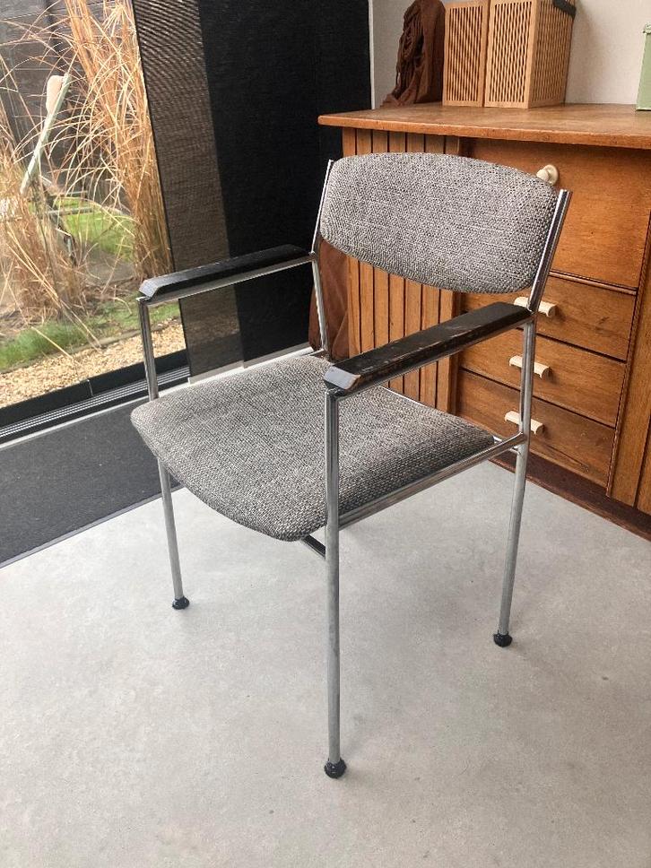 Set van 6 stoelen Martin Visser (voor Spectrum), Huis en Inrichting, Stoelen, Gebruikt, Vijf, Zes of meer stoelen, Hout, Metaal